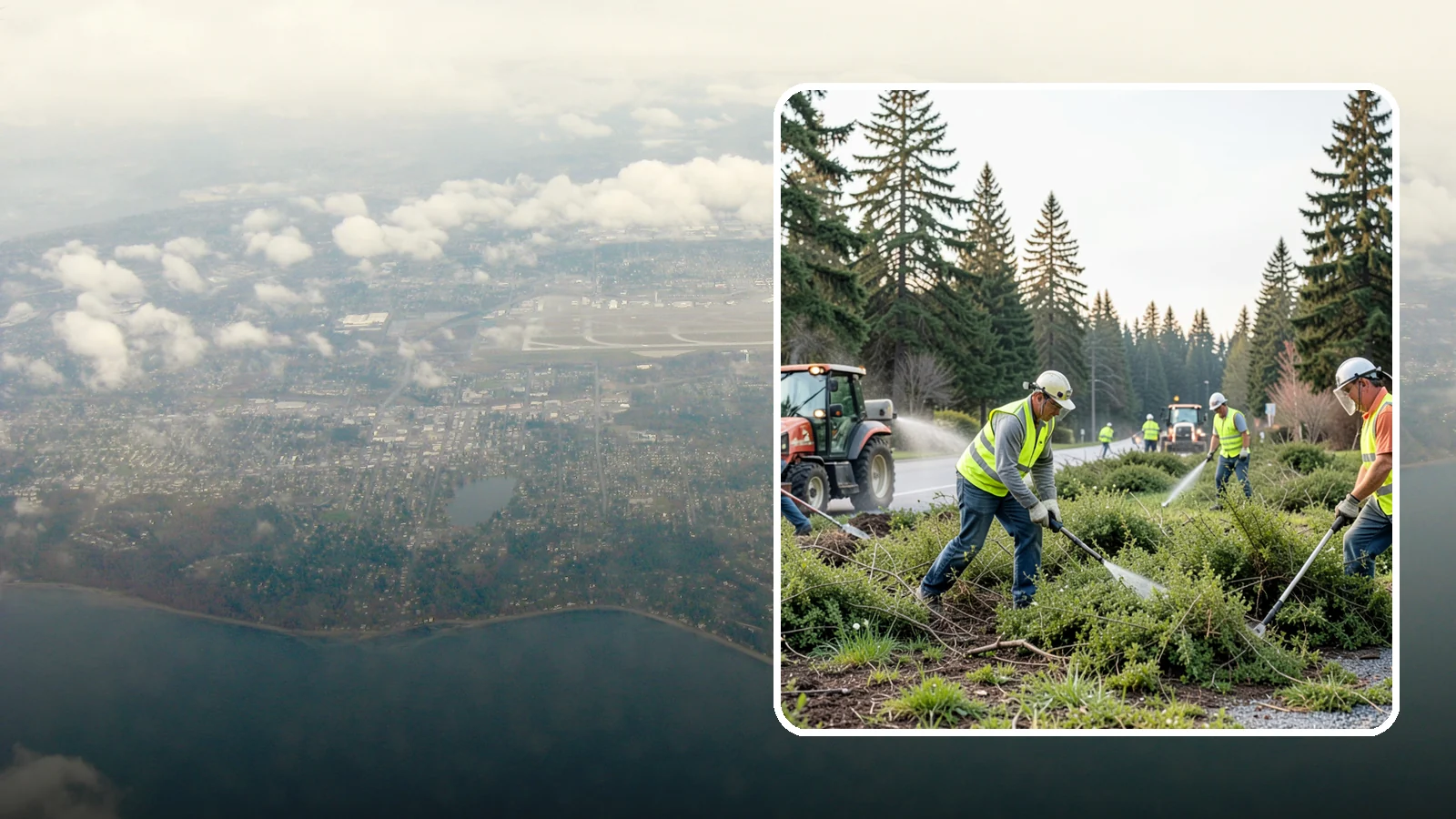 Scotch Broom Removal in Burien, King County, WA - Mechanical pulling and cut-treatment of Scotch broom to reclaim open space and reduce wildfire fuel loads.
