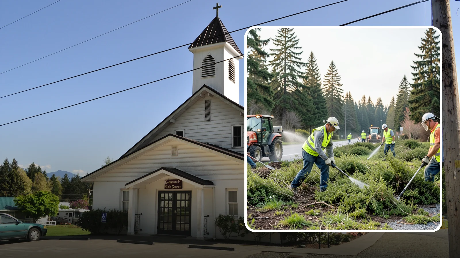 Scotch Broom Removal in Concrete, Skagit County, WA - Mechanical pulling and cut-treatment of Scotch broom to reclaim open space and reduce wildfire fuel loads.