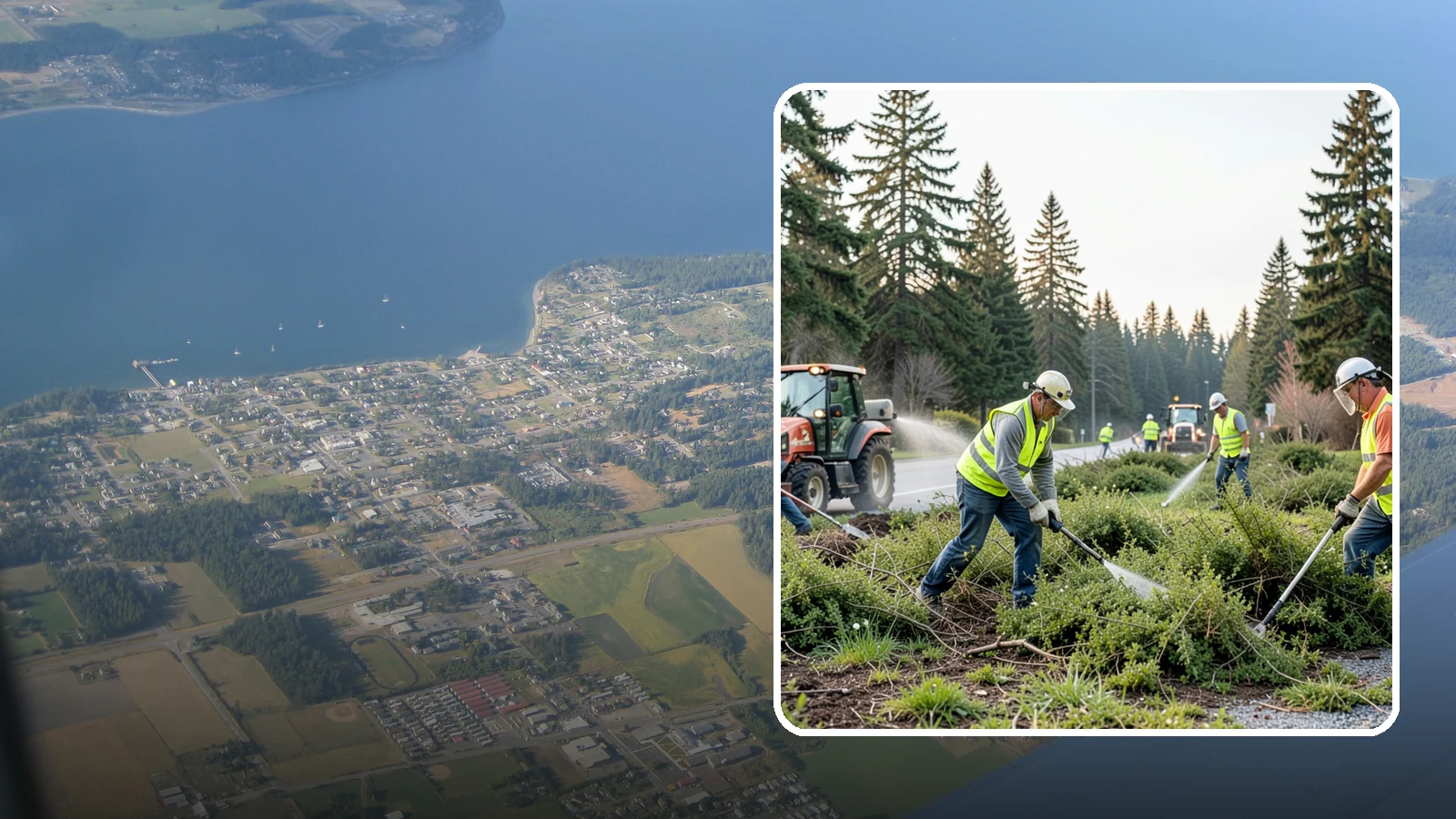 Scotch Broom Removal in Coupeville, Island County, WA - Mechanical pulling and cut-treatment of Scotch broom to reclaim open space and reduce wildfire fuel loads.
