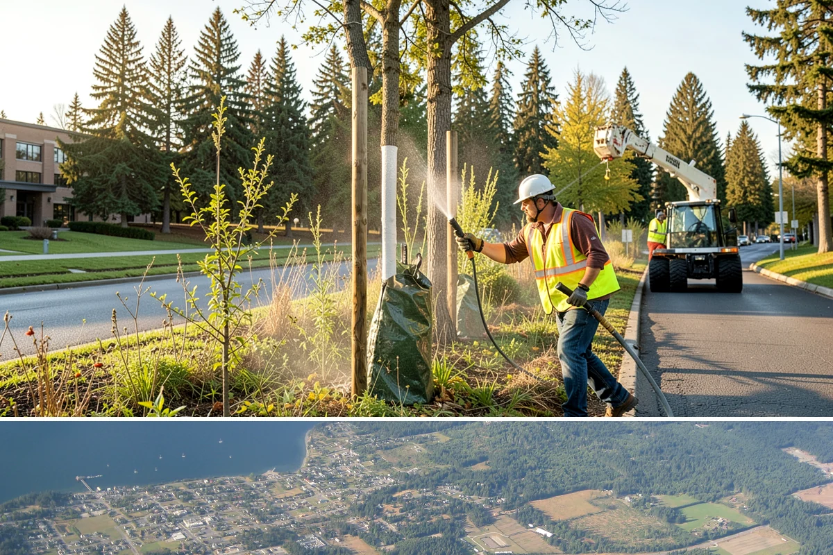 Scotch Broom Removal in Coupeville, Island County, WA - Broom is best removed in late spring before the seed pods ripen, with follow-up on seedling flushes through summer.