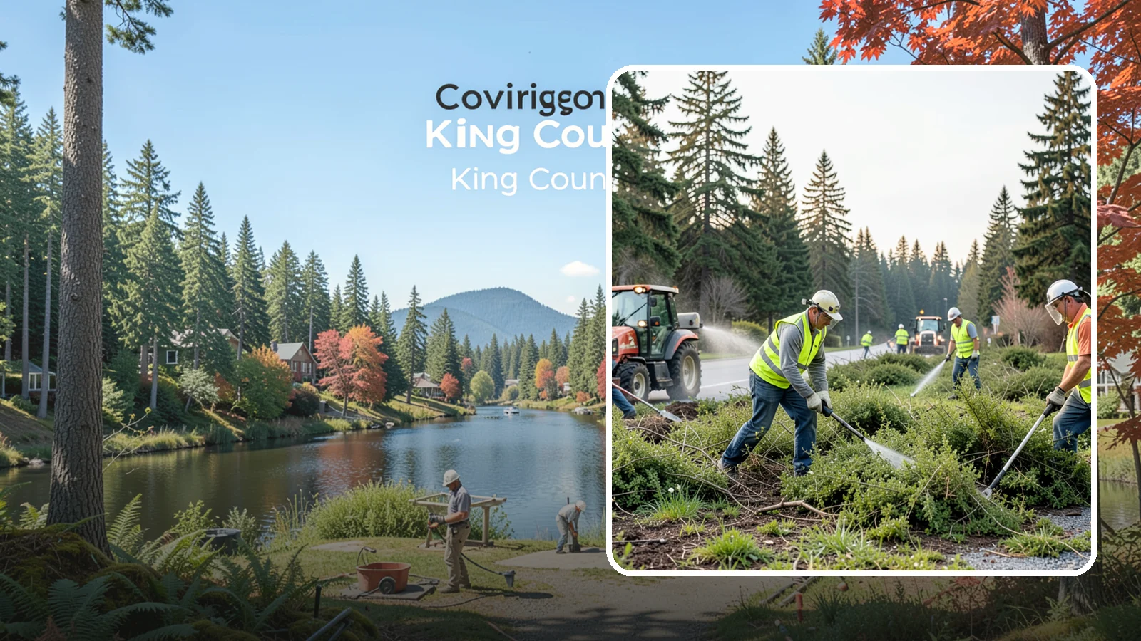 Scotch Broom Removal in Covington, King County, WA - Mechanical pulling and cut-treatment of Scotch broom to reclaim open space and reduce wildfire fuel loads.