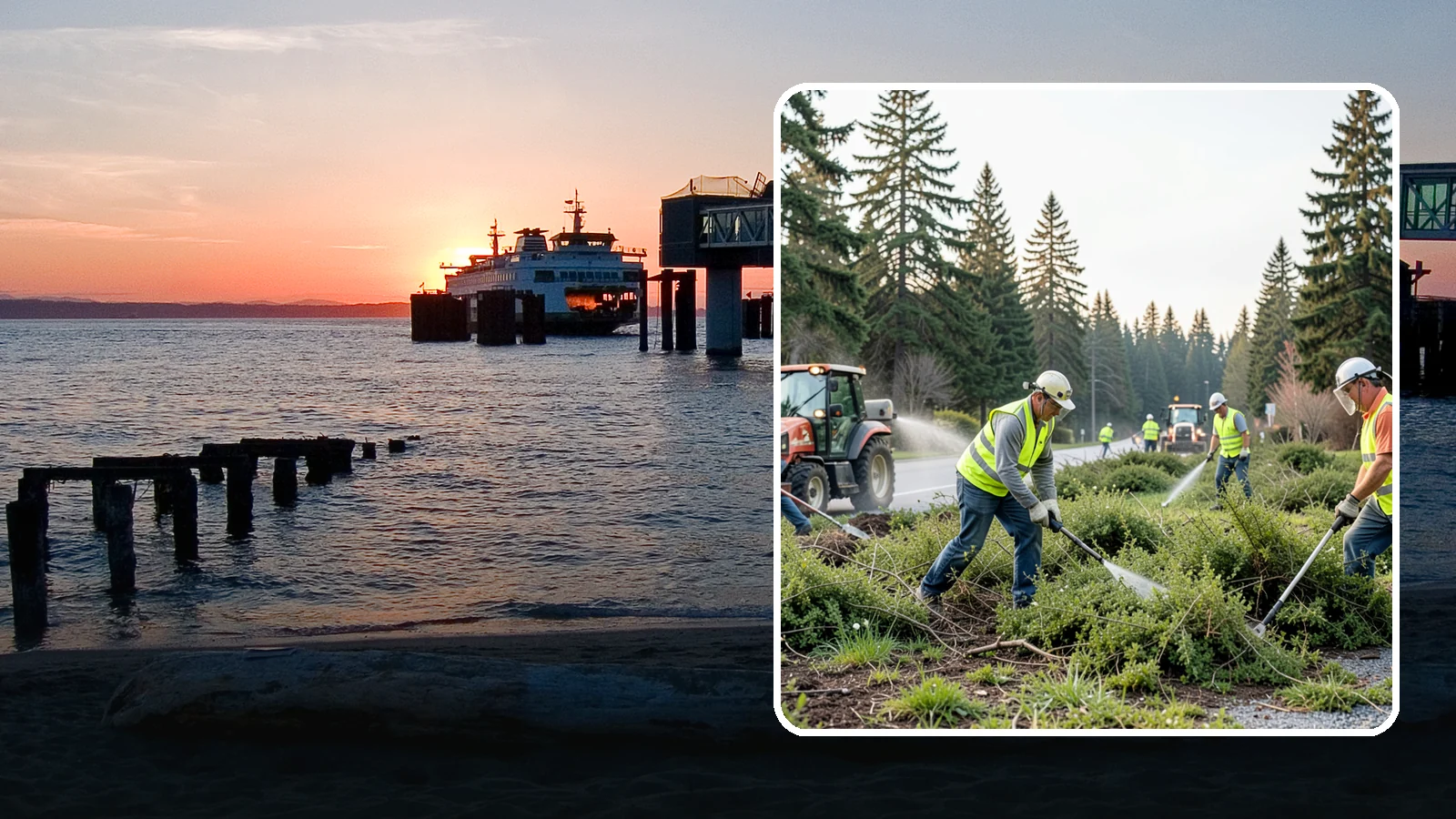 Scotch Broom Removal in Edmonds, Snohomish County, WA - Mechanical pulling and cut-treatment of Scotch broom to reclaim open space and reduce wildfire fuel loads.