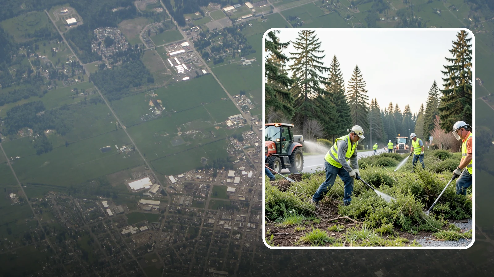 Scotch Broom Removal in Enumclaw, King County, WA - Mechanical pulling and cut-treatment of Scotch broom to reclaim open space and reduce wildfire fuel loads.