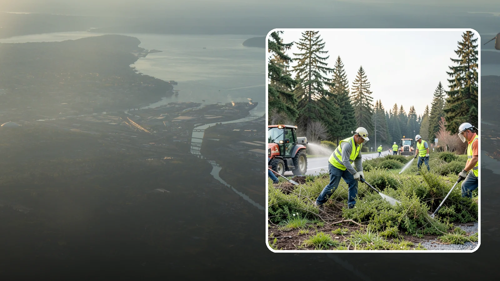 Scotch Broom Removal in Fife, Pierce County, WA - Mechanical pulling and cut-treatment of Scotch broom to reclaim open space and reduce wildfire fuel loads.