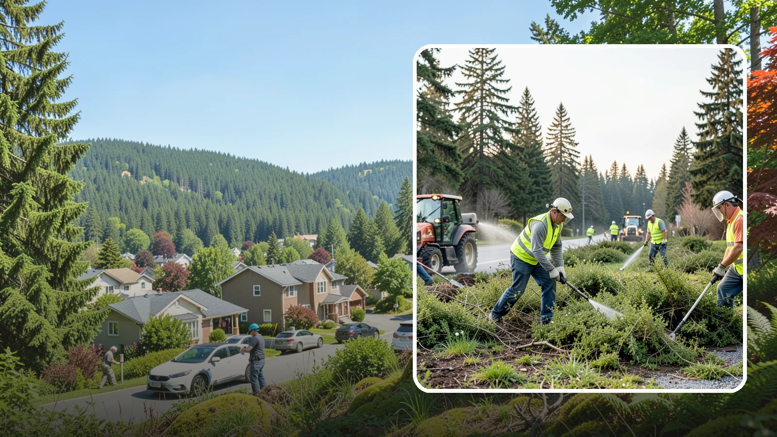 Scotch Broom Removal in Index, Snohomish County, WA - Mechanical pulling and cut-treatment of Scotch broom to reclaim open space and reduce wildfire fuel loads.