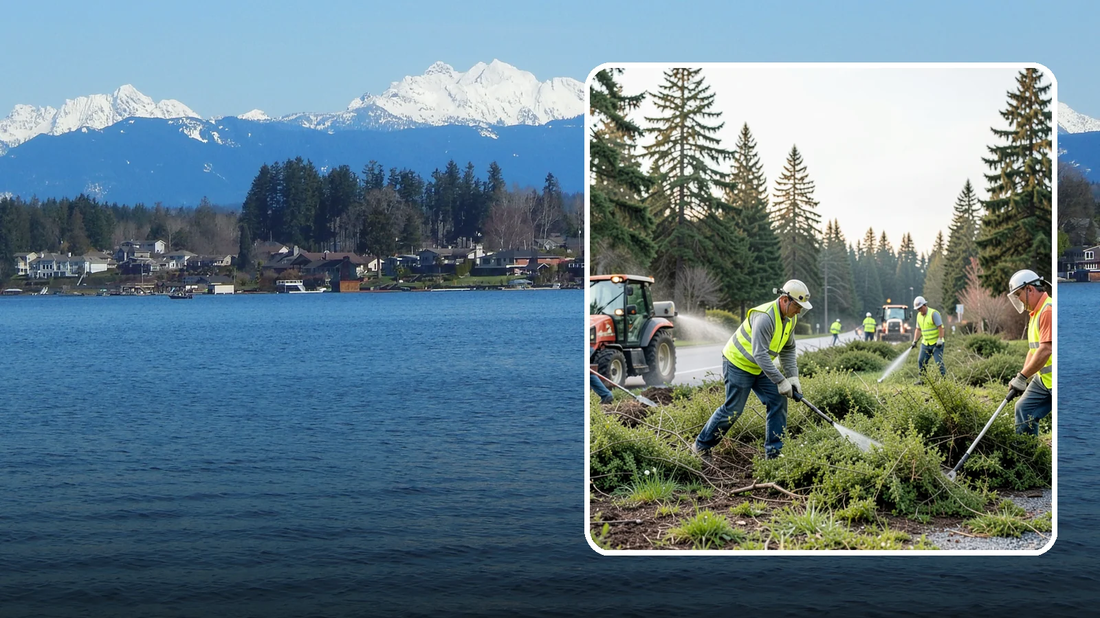 Scotch Broom Removal in Lake Stevens, Snohomish County, WA - Mechanical pulling and cut-treatment of Scotch broom to reclaim open space and reduce wildfire fuel loads.