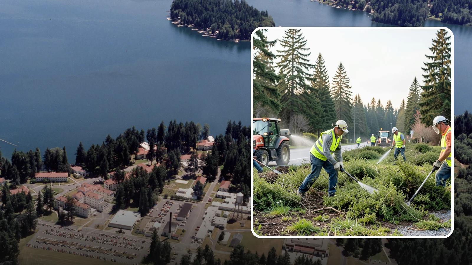 Scotch Broom Removal in Lakewood, Pierce County, WA - Mechanical pulling and cut-treatment of Scotch broom to reclaim open space and reduce wildfire fuel loads.