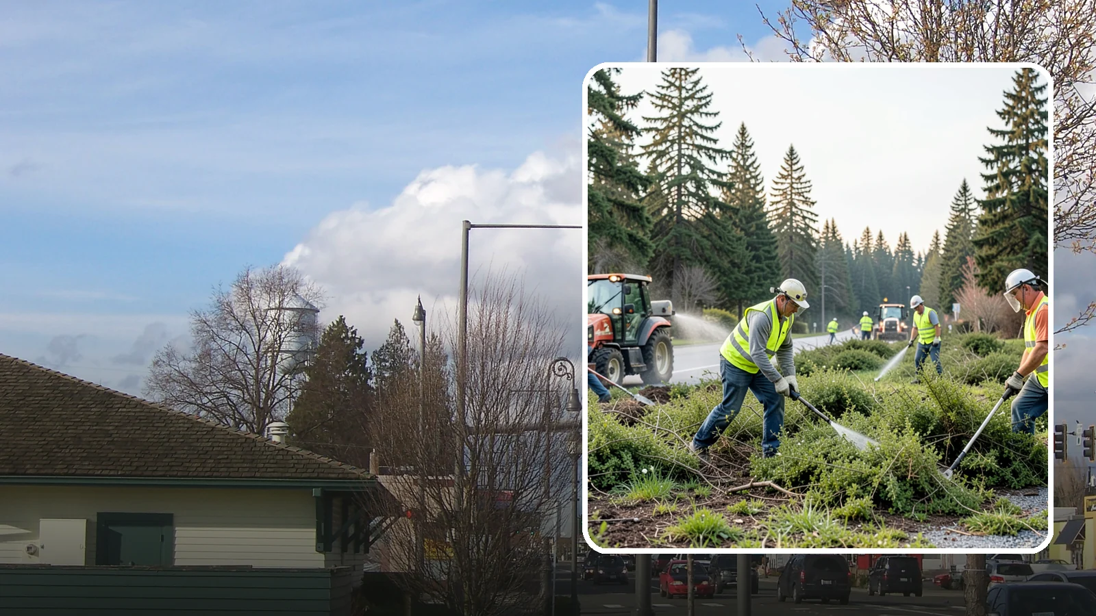 Scotch Broom Removal in Marysville, Snohomish County, WA - Mechanical pulling and cut-treatment of Scotch broom to reclaim open space and reduce wildfire fuel loads.