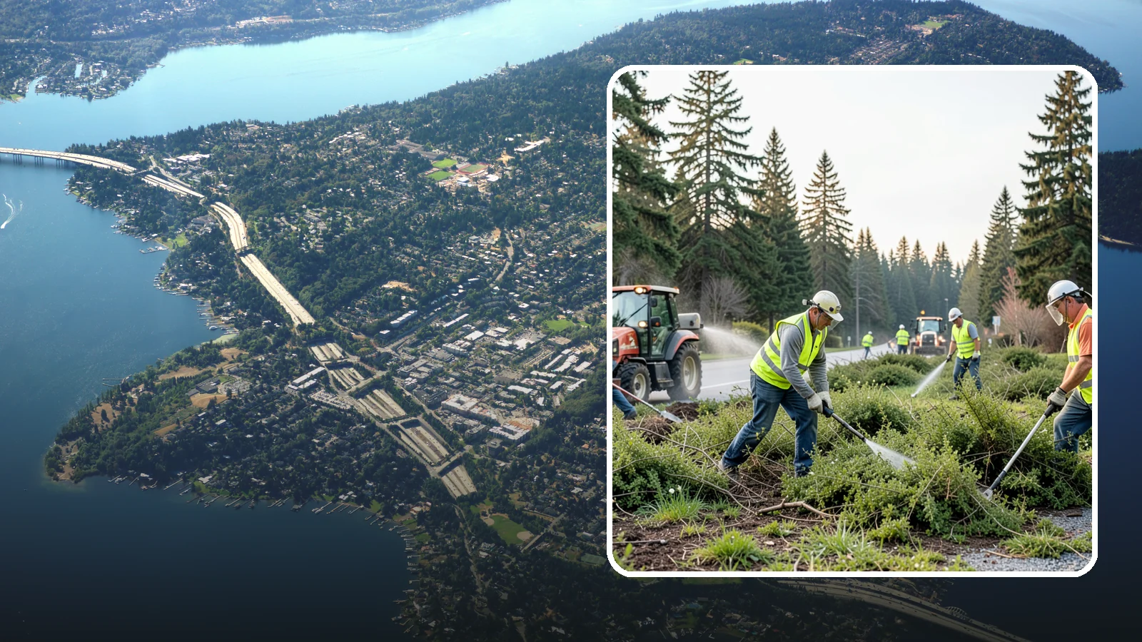 Scotch Broom Removal in Mercer Island, King County, WA - Mechanical pulling and cut-treatment of Scotch broom to reclaim open space and reduce wildfire fuel loads.