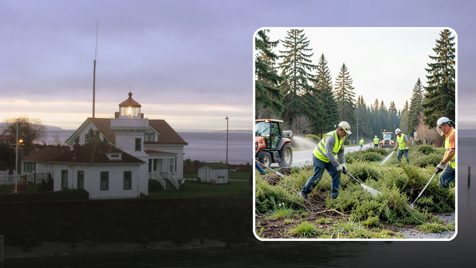 Scotch Broom Removal in Mukilteo, Snohomish County, WA - Mechanical pulling and cut-treatment of Scotch broom to reclaim open space and reduce wildfire fuel loads.