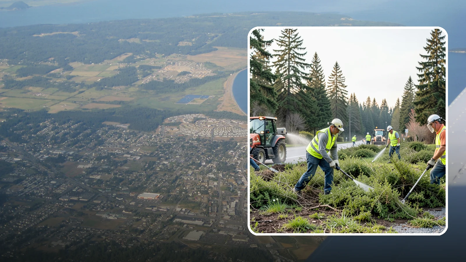Scotch Broom Removal in Oak Harbor, Island County, WA - Mechanical pulling and cut-treatment of Scotch broom to reclaim open space and reduce wildfire fuel loads.