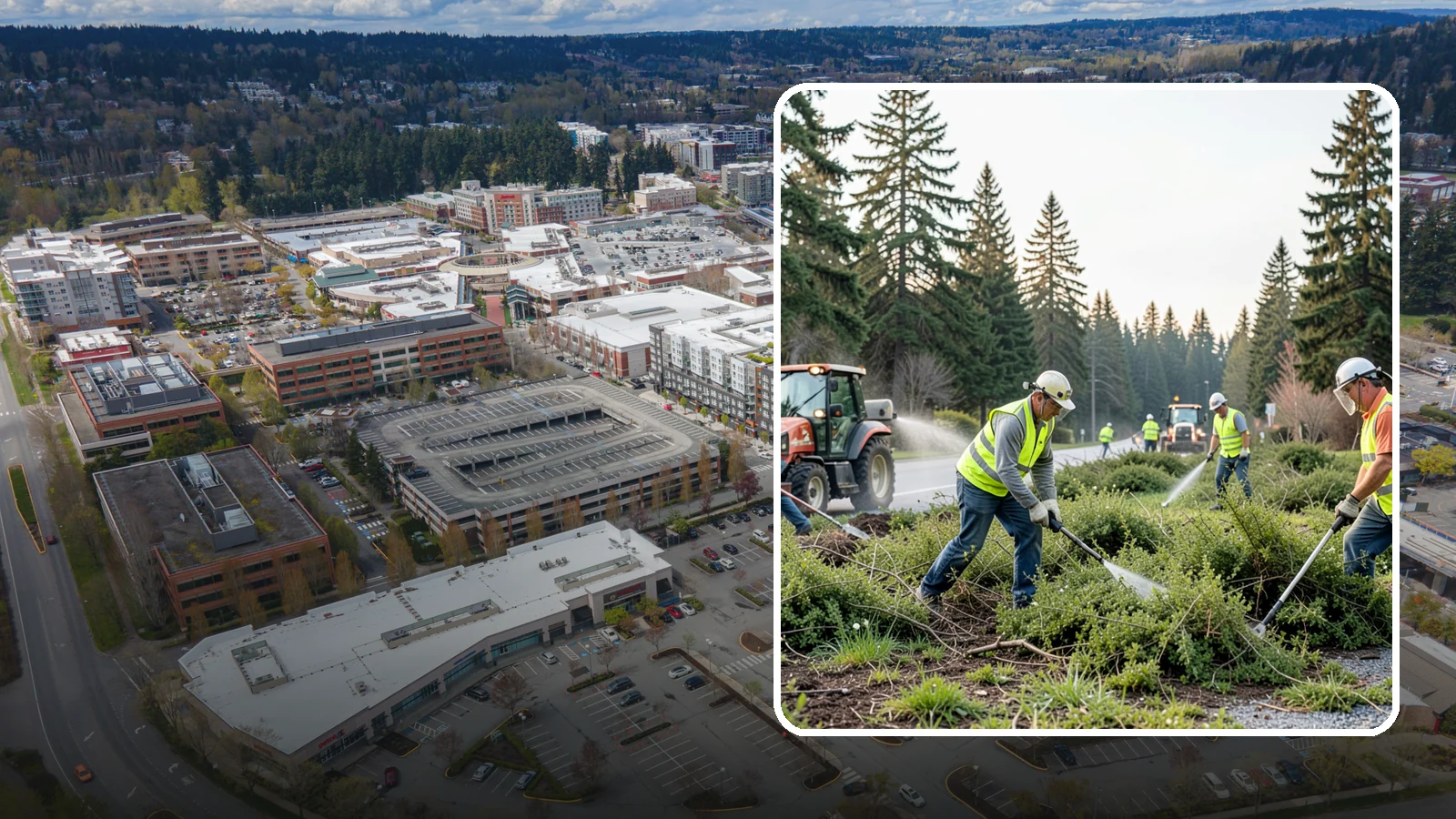 Scotch Broom Removal in Redmond, King County, WA - Mechanical pulling and cut-treatment of Scotch broom to reclaim open space and reduce wildfire fuel loads.