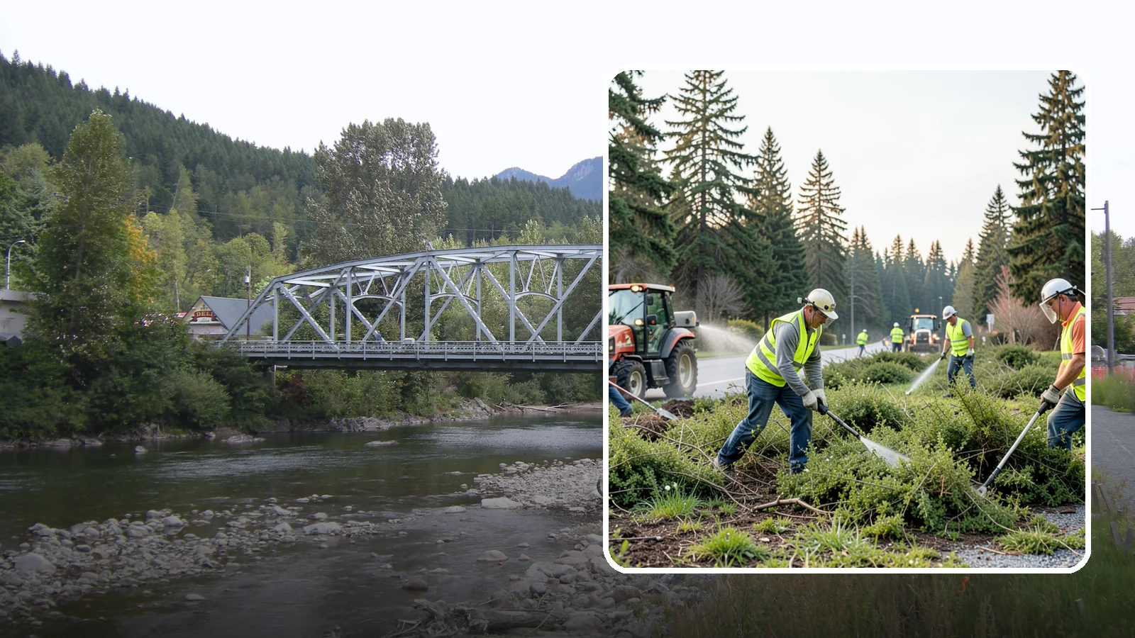 Scotch Broom Removal in Skykomish, King County, WA - Mechanical pulling and cut-treatment of Scotch broom to reclaim open space and reduce wildfire fuel loads.