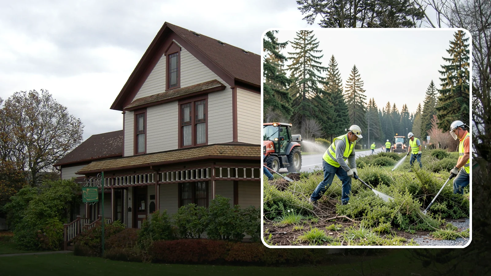 Scotch Broom Removal in Sumner, Pierce County, WA - Mechanical pulling and cut-treatment of Scotch broom to reclaim open space and reduce wildfire fuel loads.
