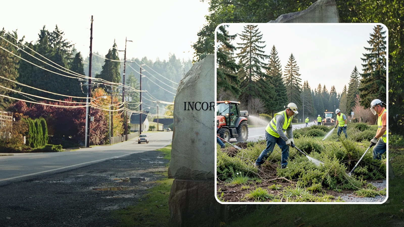 Scotch Broom Removal in Wilkeson, Pierce County, WA - Mechanical pulling and cut-treatment of Scotch broom to reclaim open space and reduce wildfire fuel loads.