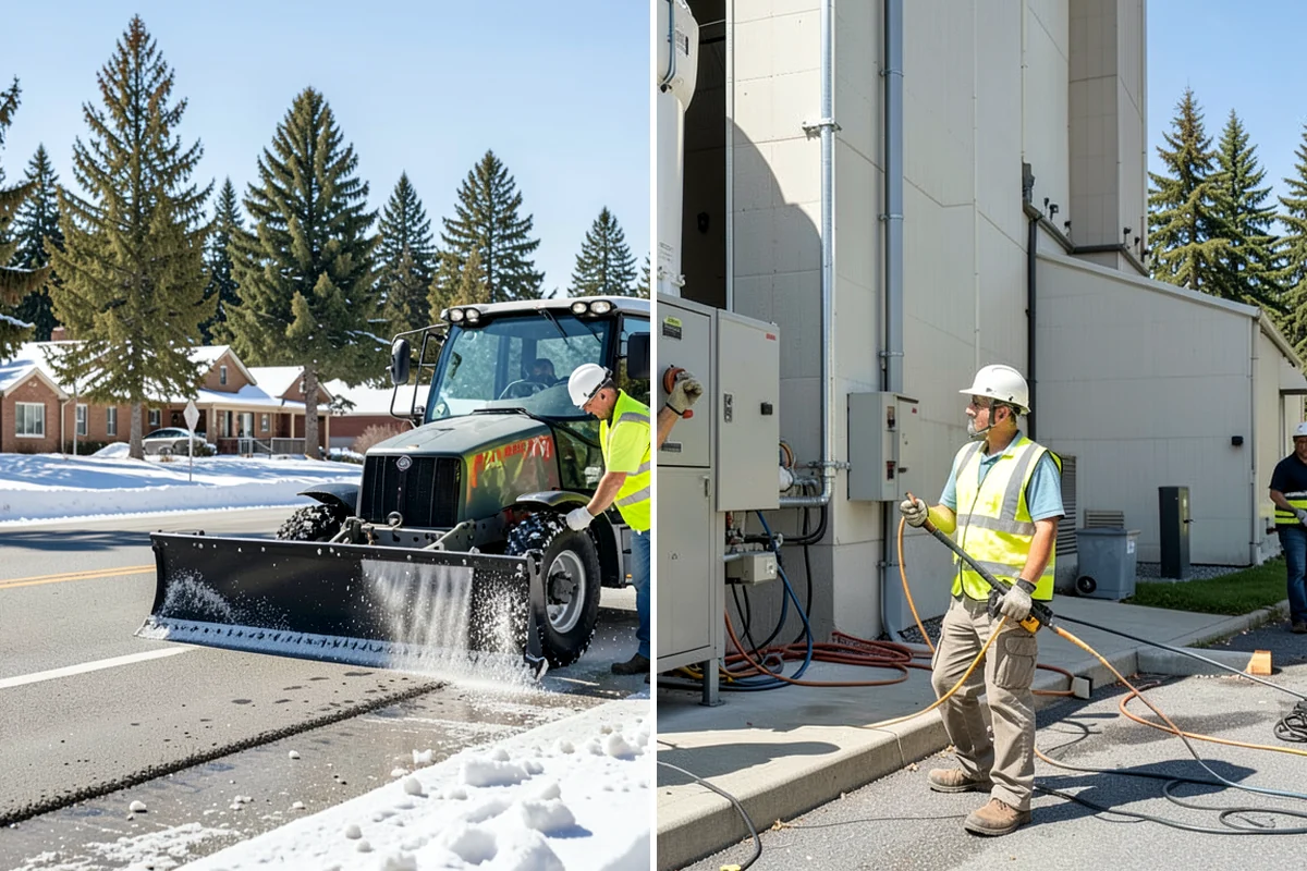 Sealcoating in Arlington, Snohomish County, WA - Clean the surface and remove vegetation from cracks