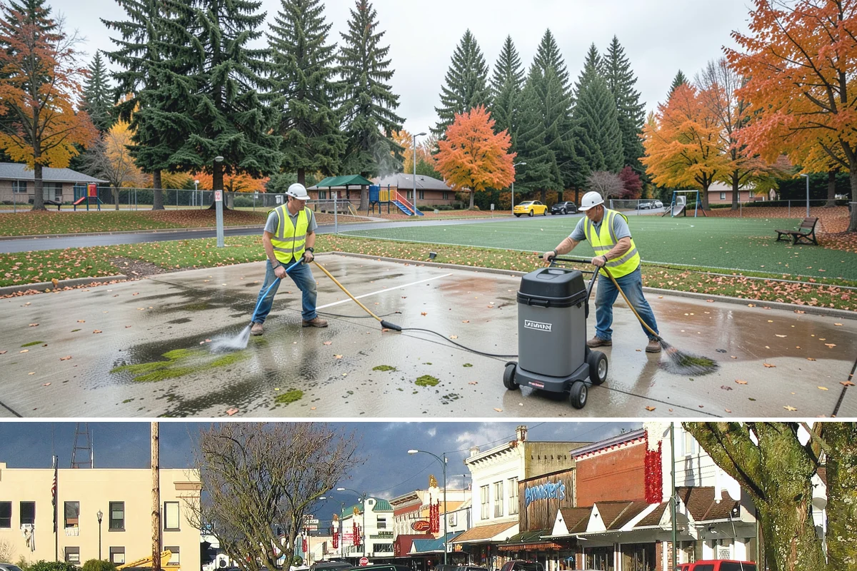 Sealcoating in Arlington, Snohomish County, WA - Sealcoating requires warm, dry conditions and is scheduled in the peak of summer for proper curing.