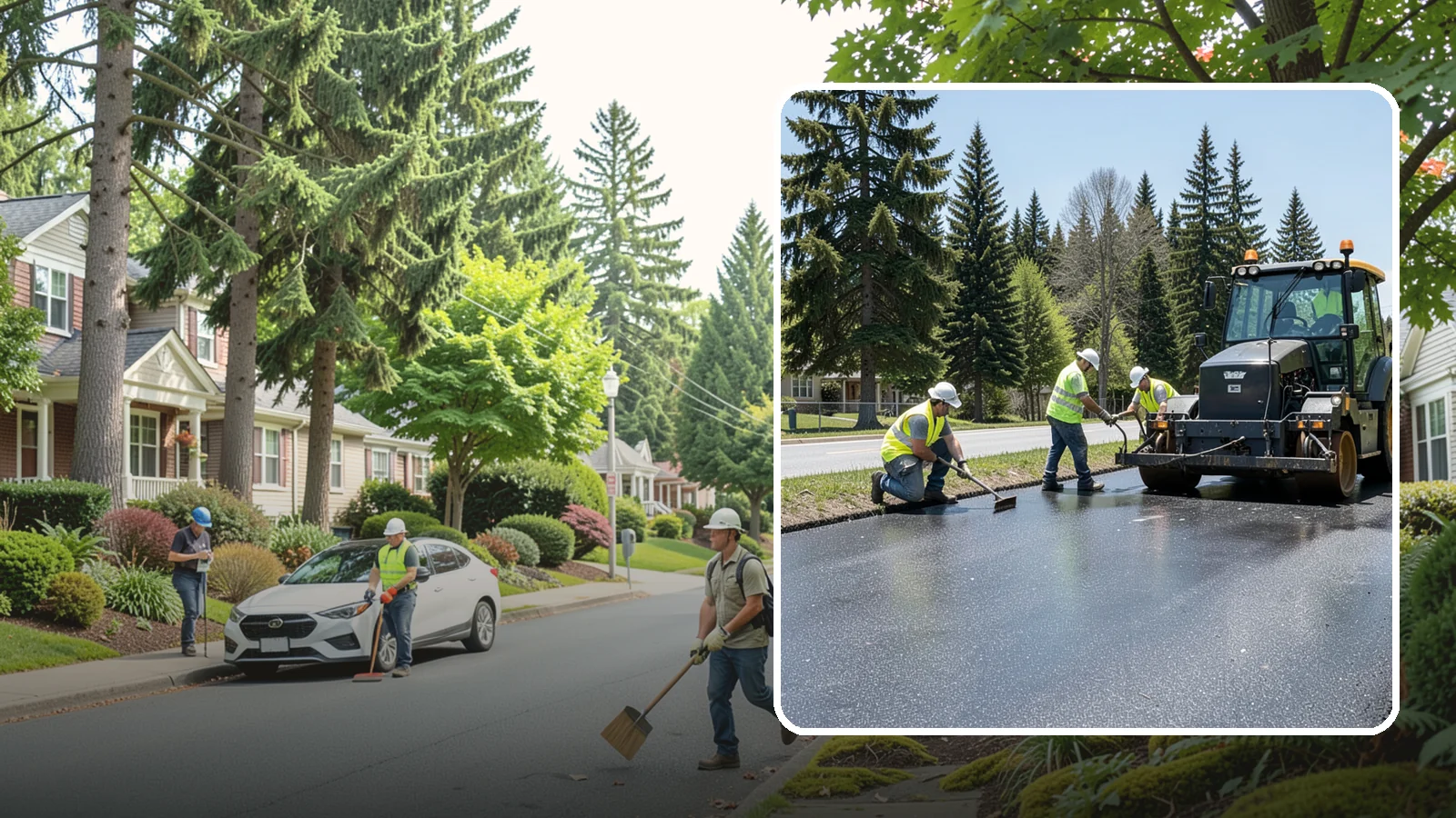 Sealcoating in Beaux Arts Village, King County, WA - Sealcoating that protects asphalt surfaces from oxidation, water intrusion, and UV wear.