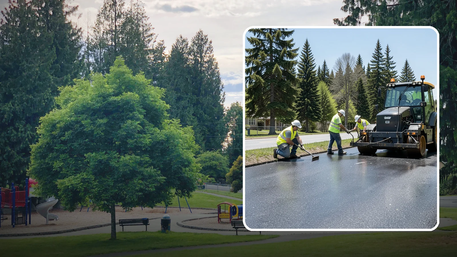 Sealcoating in Bonney Lake, Pierce County, WA - Sealcoating that protects asphalt surfaces from oxidation, water intrusion, and UV wear.