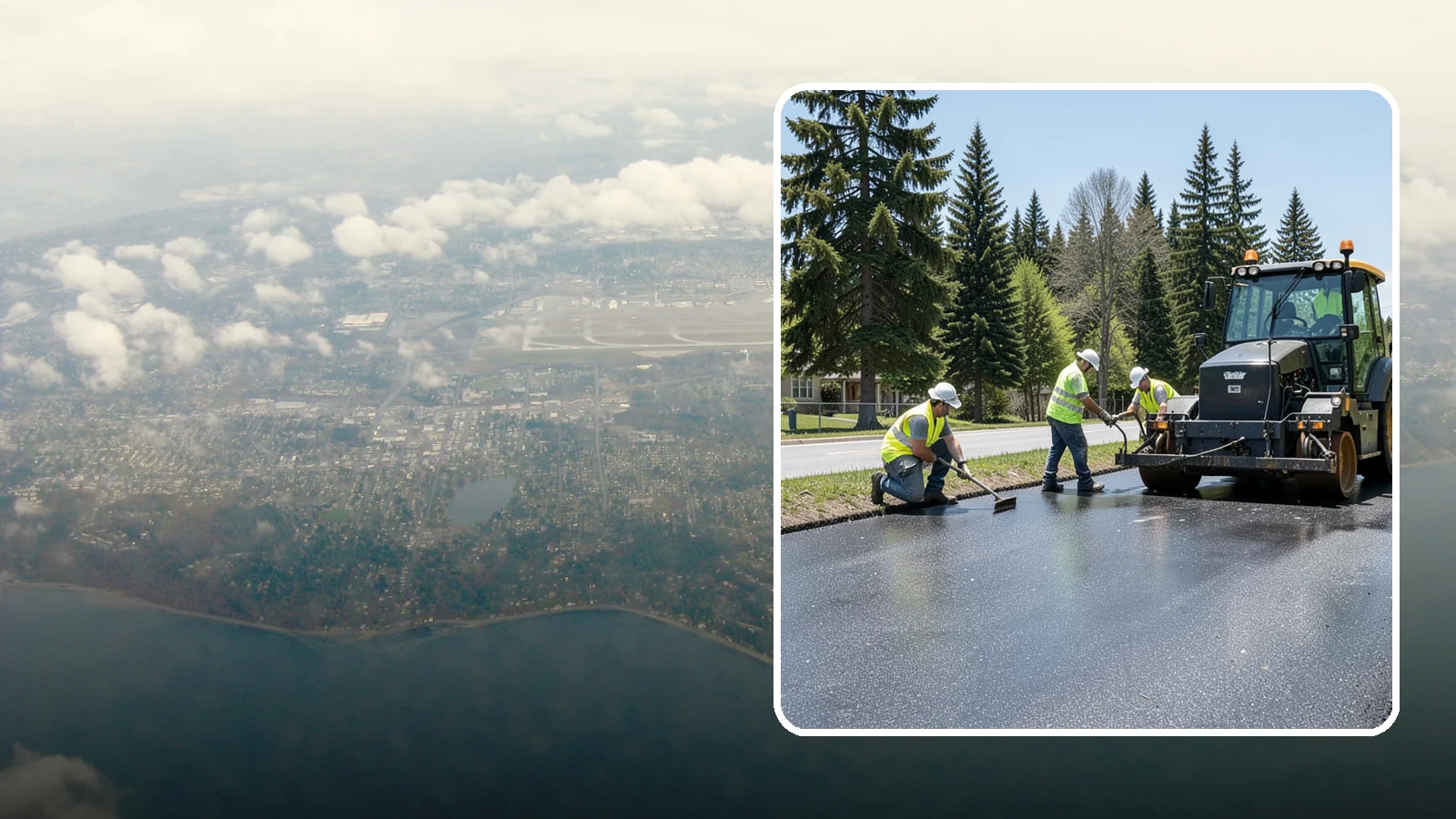 Sealcoating in Burien, King County, WA - Sealcoating that protects asphalt surfaces from oxidation, water intrusion, and UV wear.