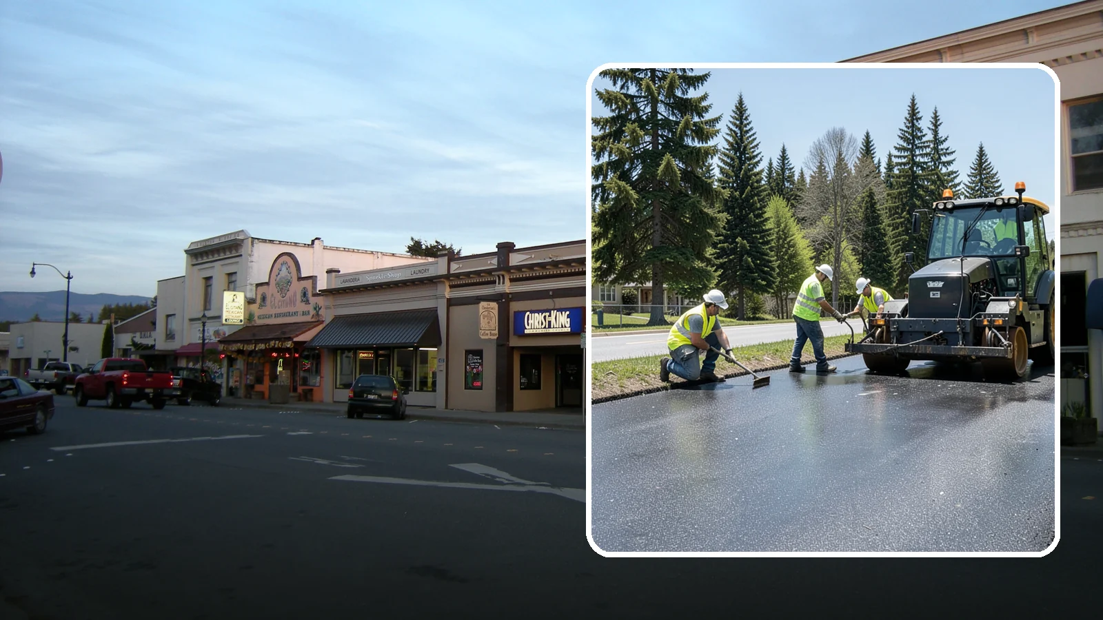 Sealcoating in Burlington, Skagit County, WA - Sealcoating that protects asphalt surfaces from oxidation, water intrusion, and UV wear.