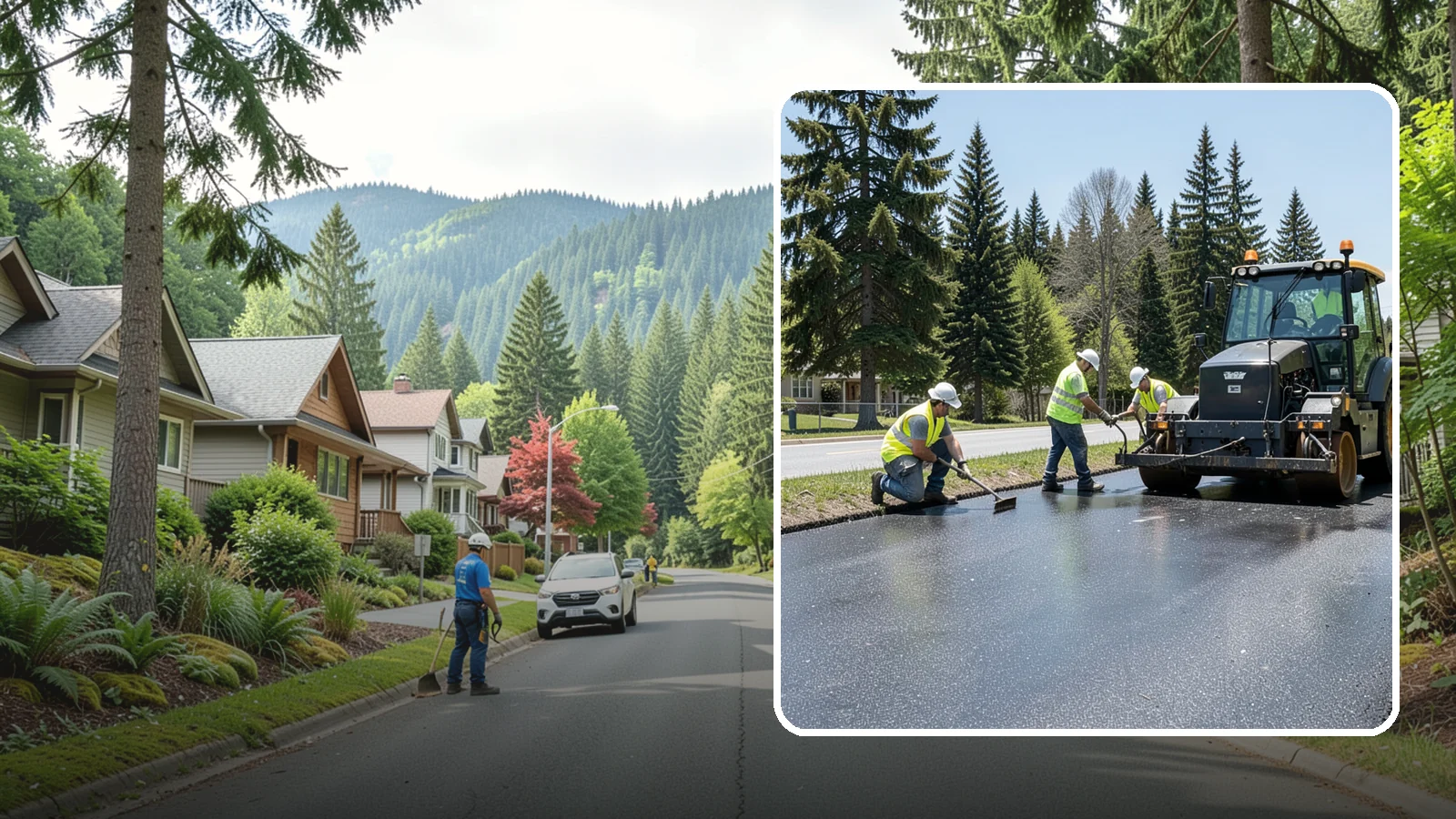 Sealcoating in Darrington, Snohomish County, WA - Sealcoating that protects asphalt surfaces from oxidation, water intrusion, and UV wear.