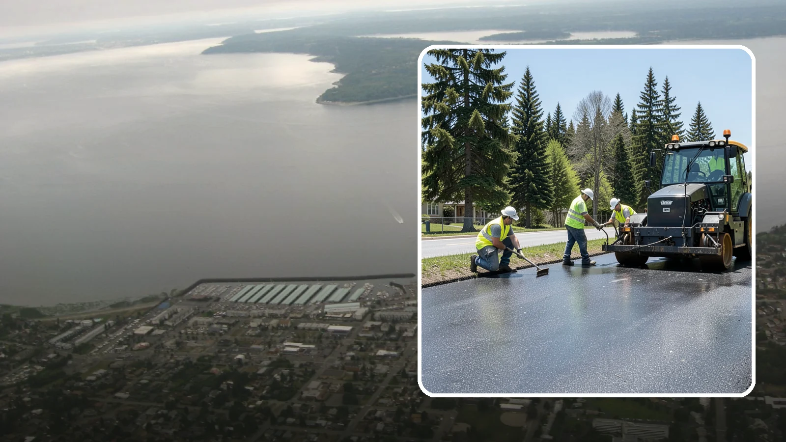 Sealcoating in Des Moines, King County, WA - Sealcoating that protects asphalt surfaces from oxidation, water intrusion, and UV wear.