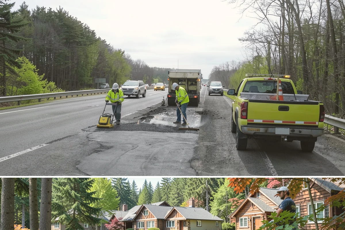 Sealcoating in Edgewood, Pierce County, WA - Sealcoating requires warm, dry conditions and is scheduled in the peak of summer for proper curing.
