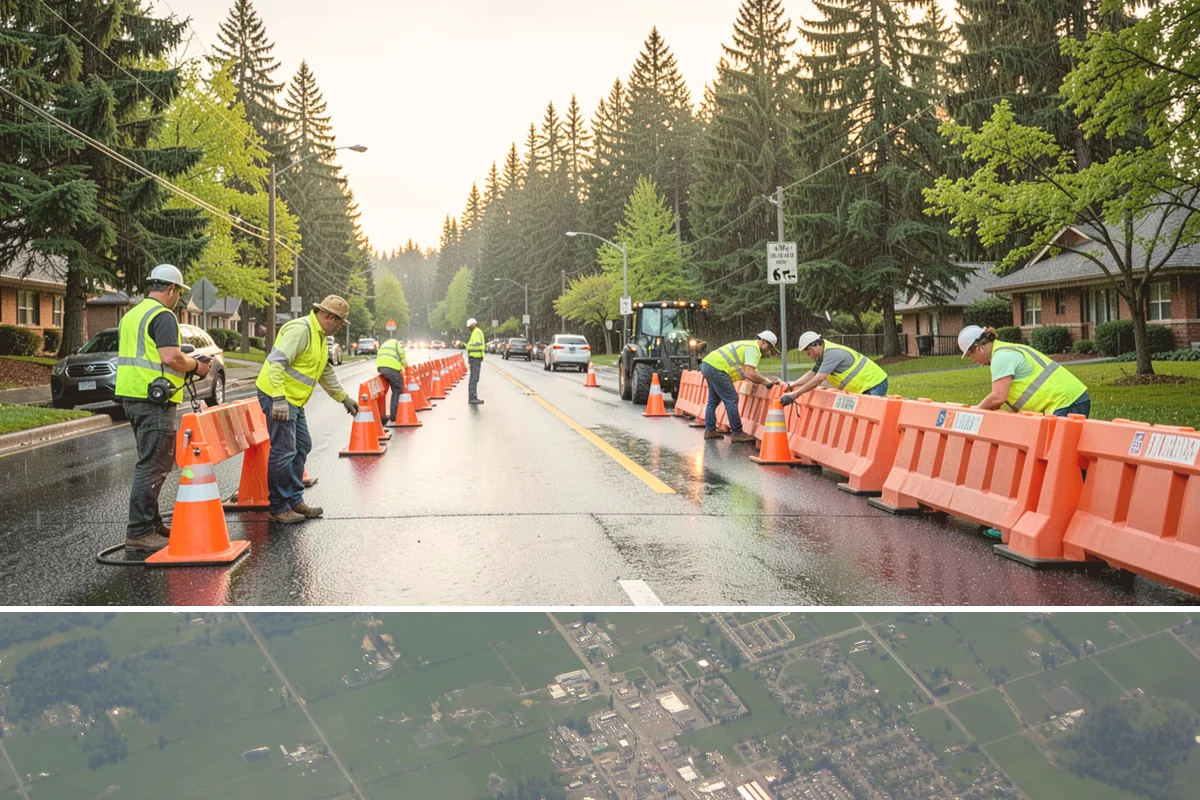 Sealcoating in Enumclaw, King County, WA - Sealcoating requires warm, dry conditions and is scheduled in the peak of summer for proper curing.