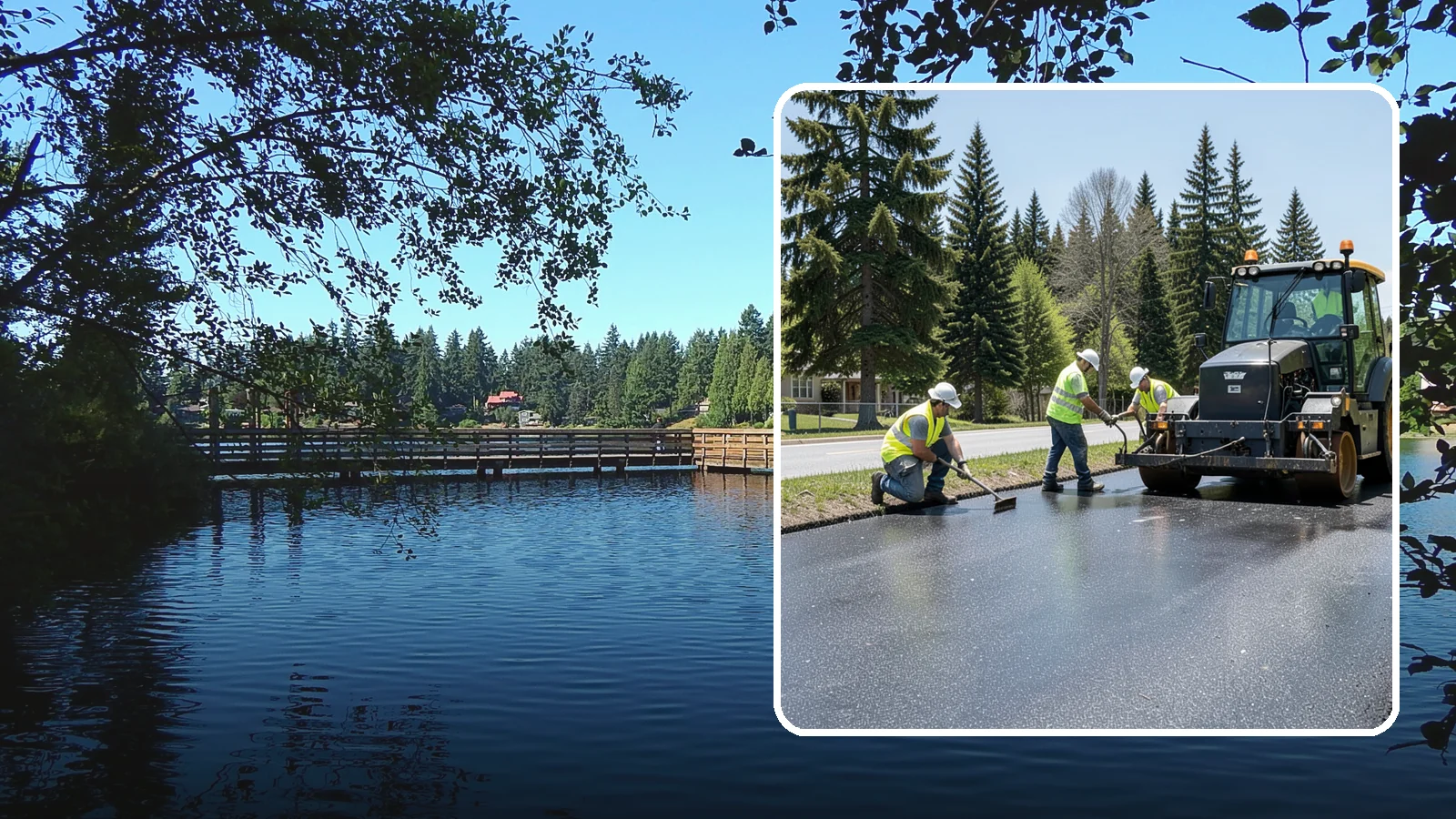 Sealcoating in Federal Way, King County, WA - Sealcoating that protects asphalt surfaces from oxidation, water intrusion, and UV wear.