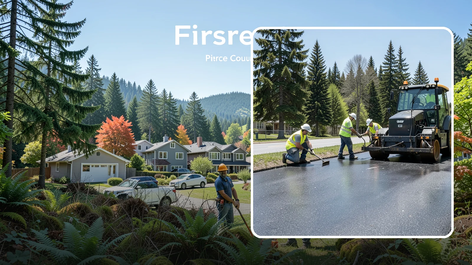 Sealcoating in Fircrest, Pierce County, WA - Sealcoating that protects asphalt surfaces from oxidation, water intrusion, and UV wear.