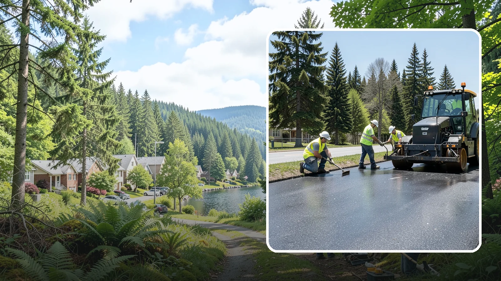 Sealcoating in Lake Forest Park, King County, WA - Sealcoating that protects asphalt surfaces from oxidation, water intrusion, and UV wear.