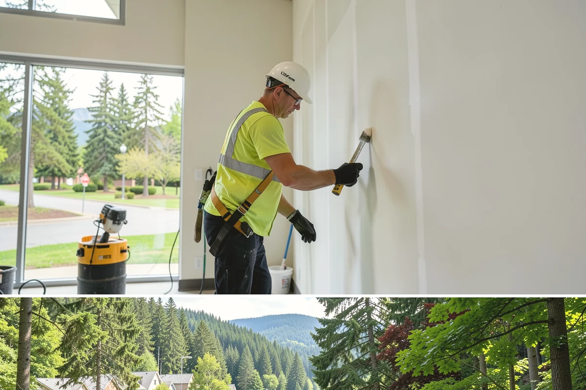 Sealcoating in Lake Forest Park, King County, WA - Sealcoating requires warm, dry conditions and is scheduled in the peak of summer for proper curing.