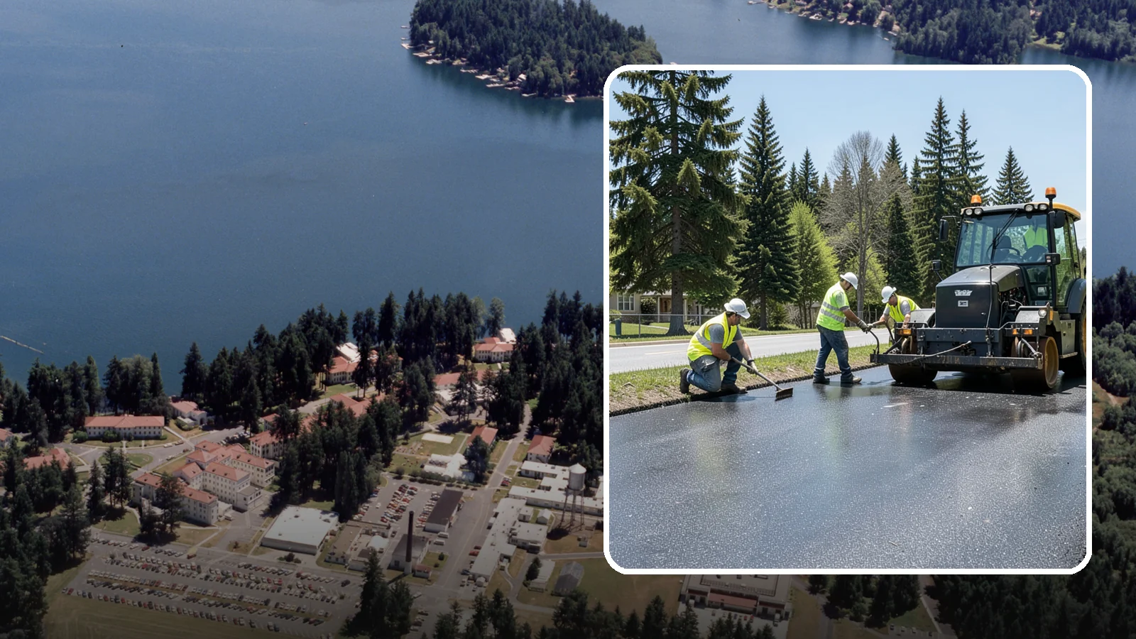 Sealcoating in Lakewood, Pierce County, WA - Sealcoating that protects asphalt surfaces from oxidation, water intrusion, and UV wear.