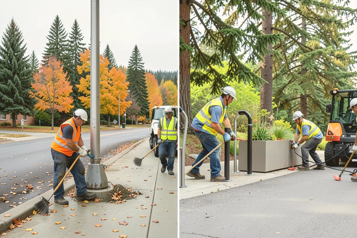 Sealcoating in Langley, Island County, WA - Clean the surface and remove vegetation from cracks