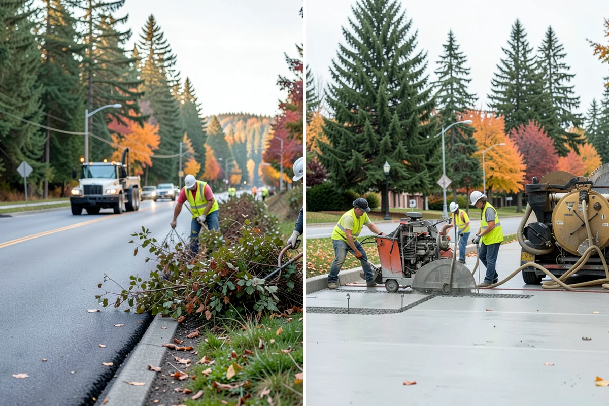 Sealcoating in Maple Valley, King County, WA - Clean the surface and remove vegetation from cracks