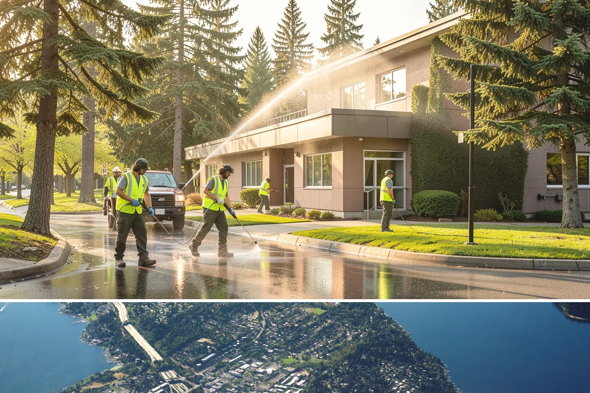Sealcoating in Mercer Island, King County, WA - Sealcoating requires warm, dry conditions and is scheduled in the peak of summer for proper curing.