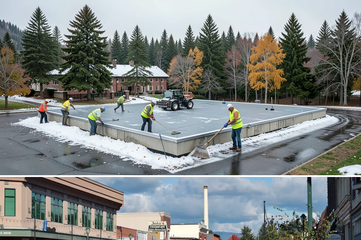 Sealcoating in Monroe, Snohomish County, WA - Sealcoating requires warm, dry conditions and is scheduled in the peak of summer for proper curing.