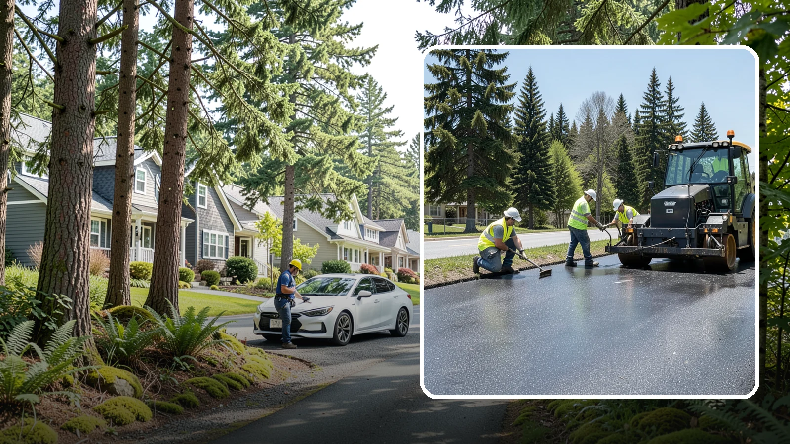 Sealcoating in Normandy Park, King County, WA - Sealcoating that protects asphalt surfaces from oxidation, water intrusion, and UV wear.