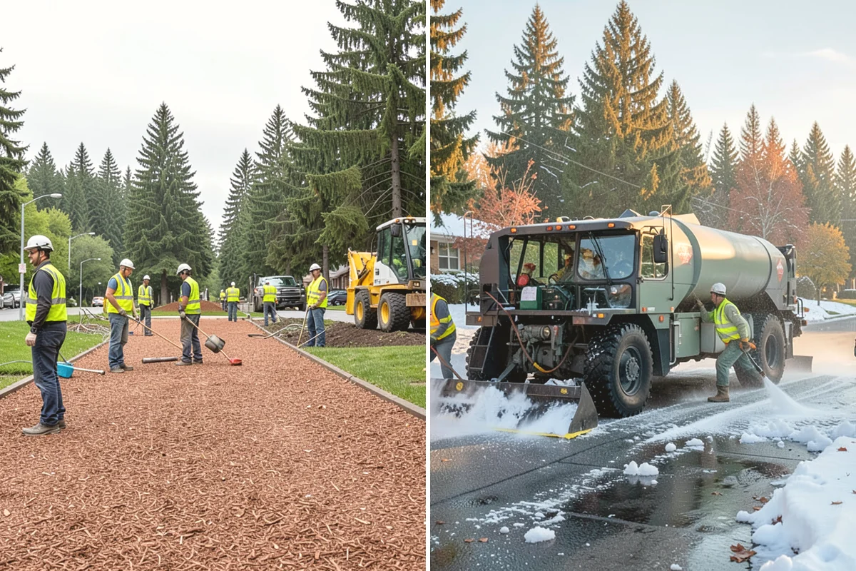 Sealcoating in North Bend, King County, WA - Clean the surface and remove vegetation from cracks