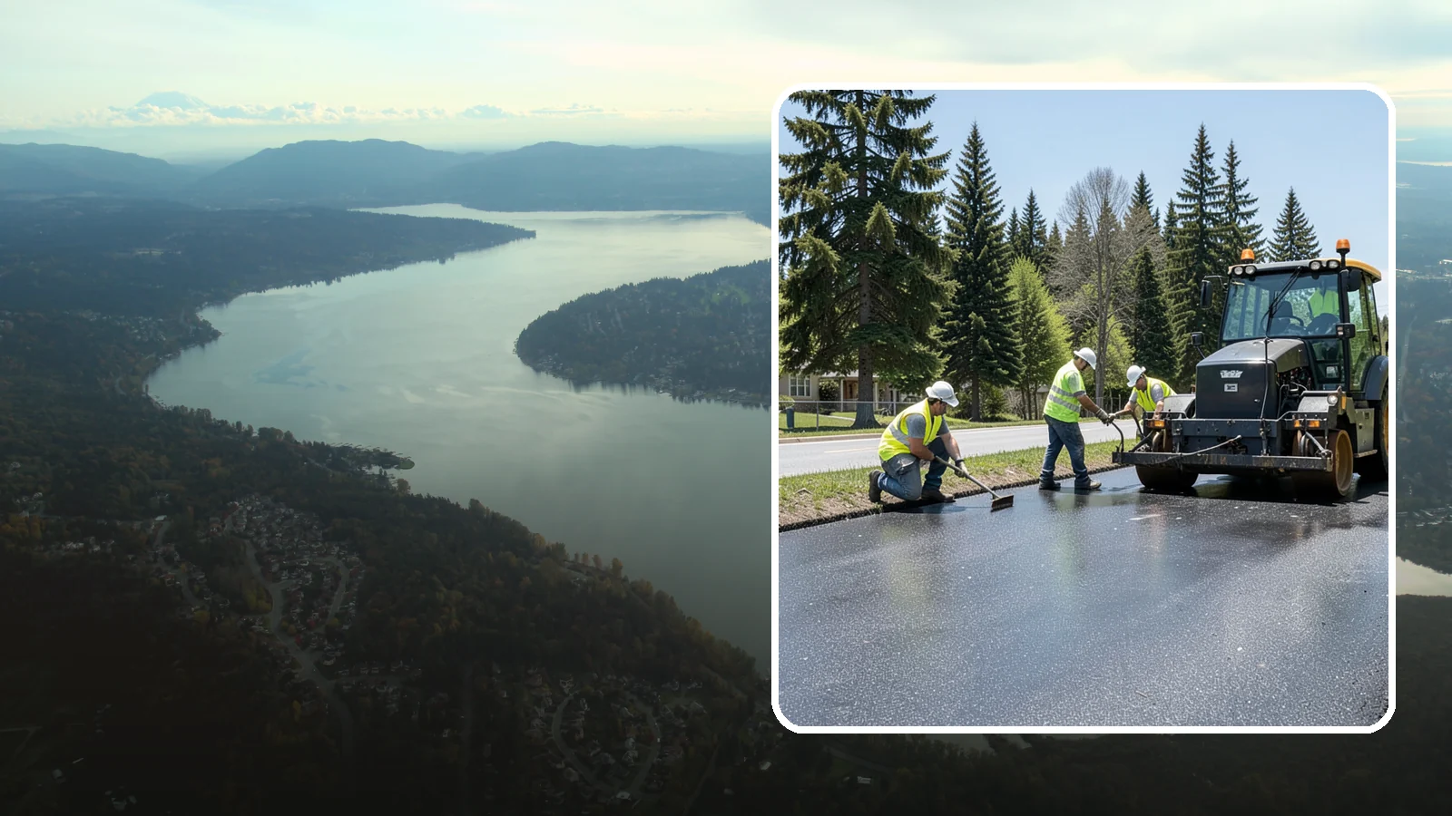 Sealcoating in Sammamish, King County, WA - Sealcoating that protects asphalt surfaces from oxidation, water intrusion, and UV wear.