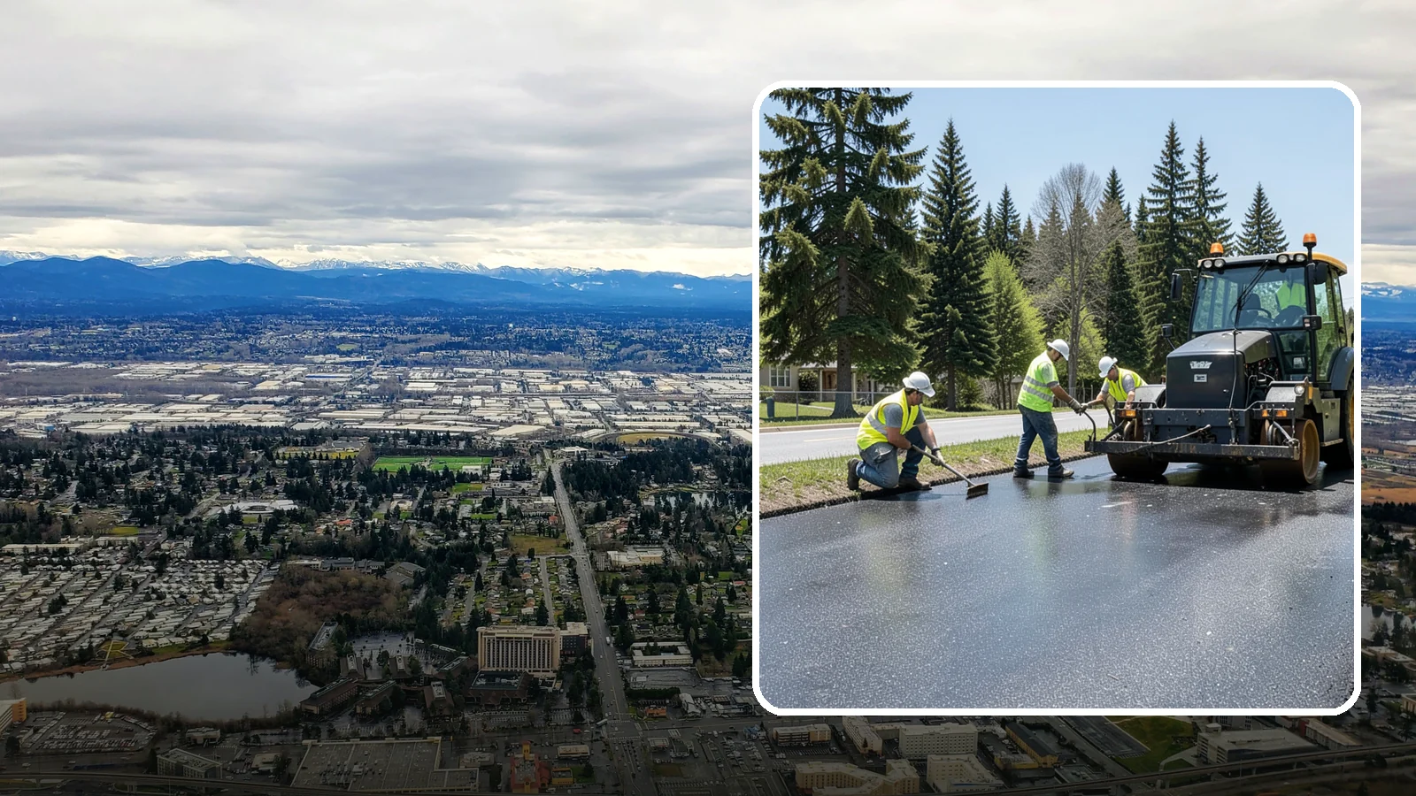Sealcoating in SeaTac, King County, WA - Sealcoating that protects asphalt surfaces from oxidation, water intrusion, and UV wear.