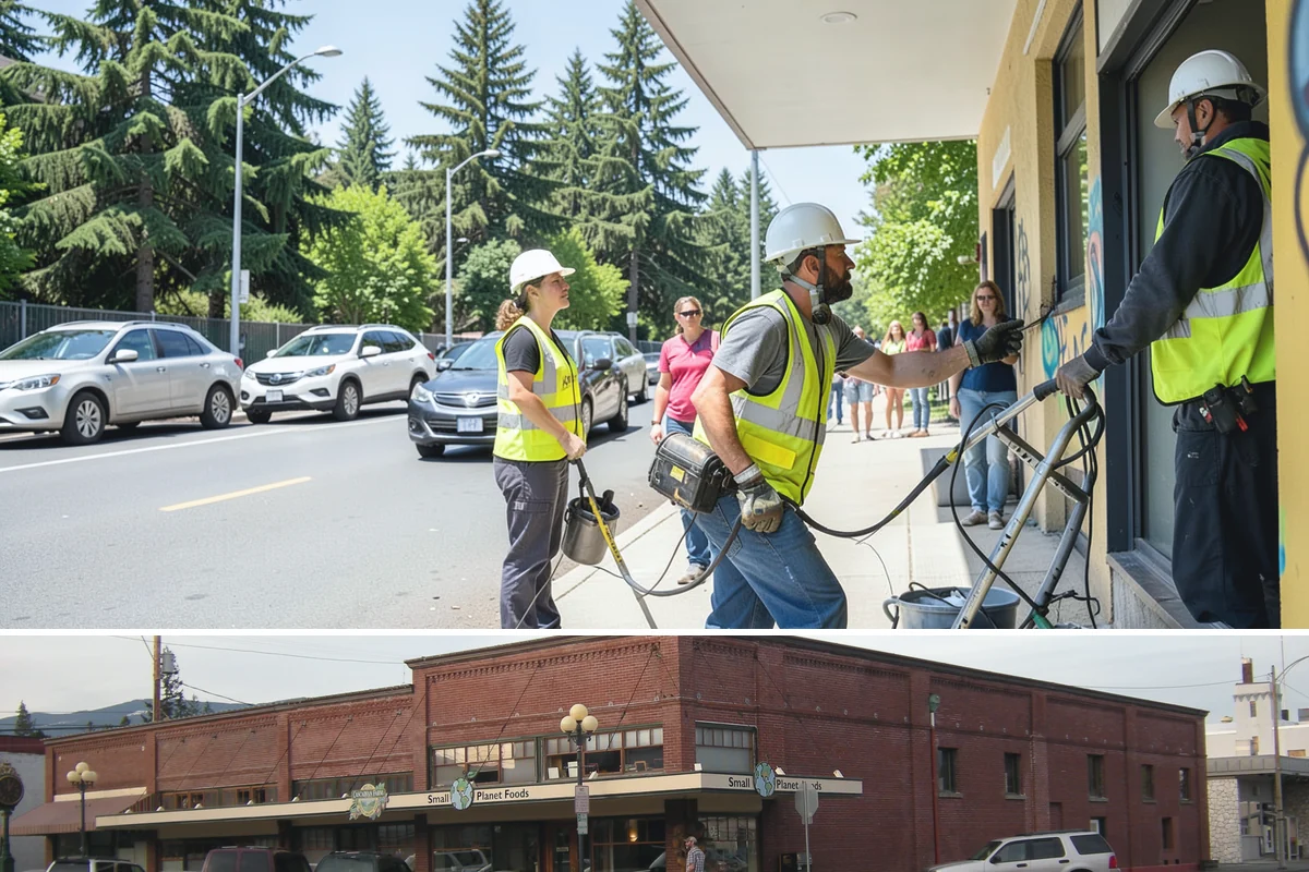 Sealcoating in Sedro-Woolley, Skagit County, WA - Sealcoating requires warm, dry conditions and is scheduled in the peak of summer for proper curing.