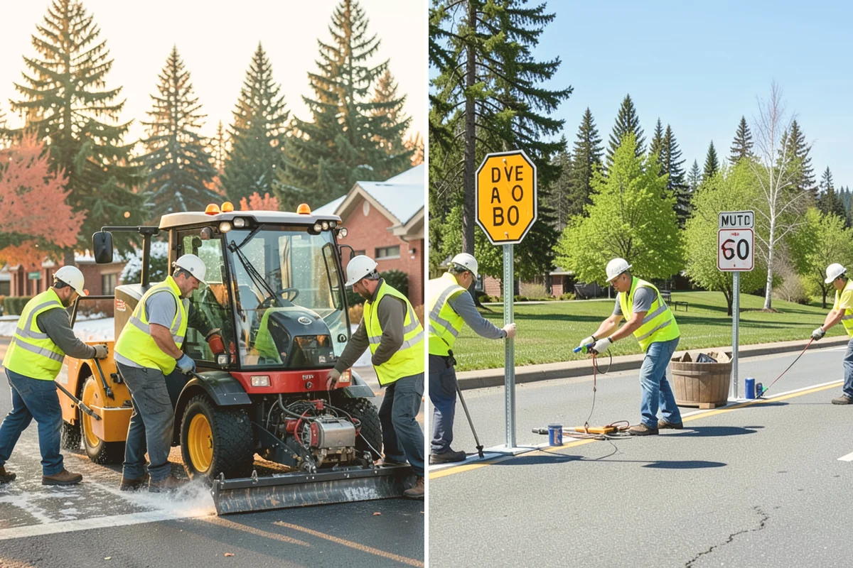 Sealcoating in Snohomish, Snohomish County, WA - Clean the surface and remove vegetation from cracks