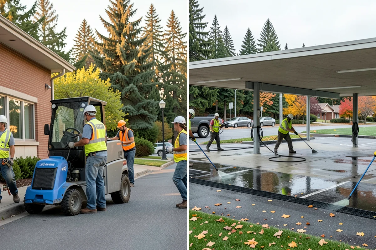 Sealcoating in Snoqualmie, King County, WA - Clean the surface and remove vegetation from cracks