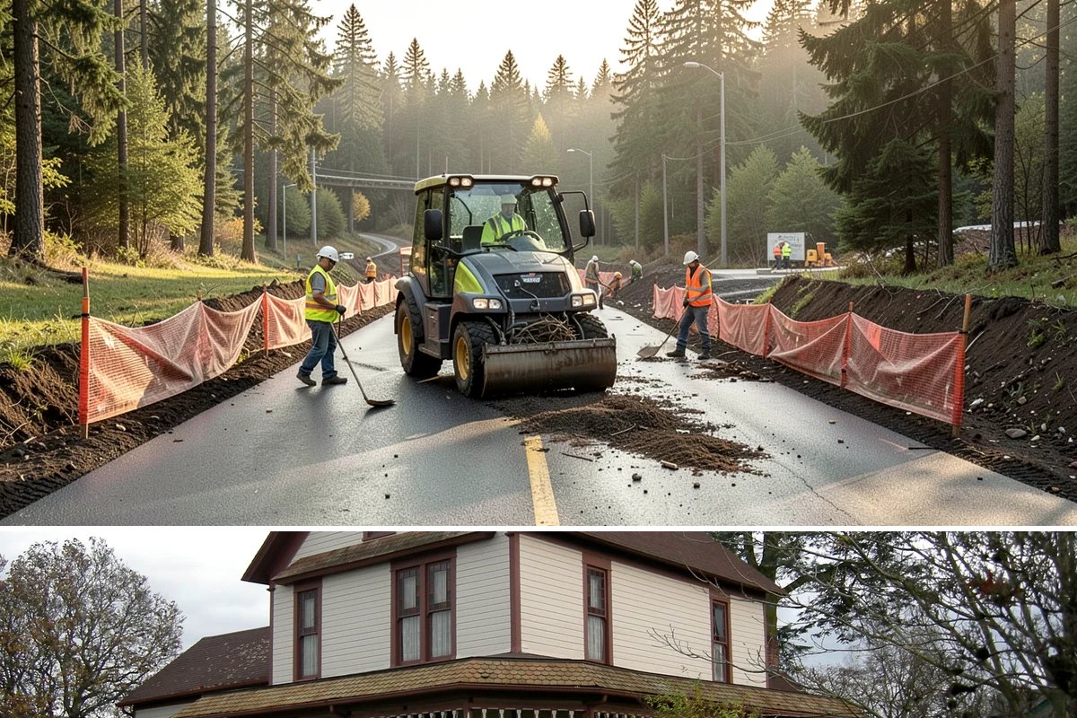 Sealcoating in Sumner, Pierce County, WA - Sealcoating requires warm, dry conditions and is scheduled in the peak of summer for proper curing.