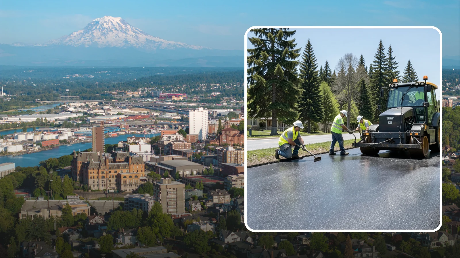 Sealcoating in Tacoma, Pierce County, WA - Sealcoating that protects asphalt surfaces from oxidation, water intrusion, and UV wear.