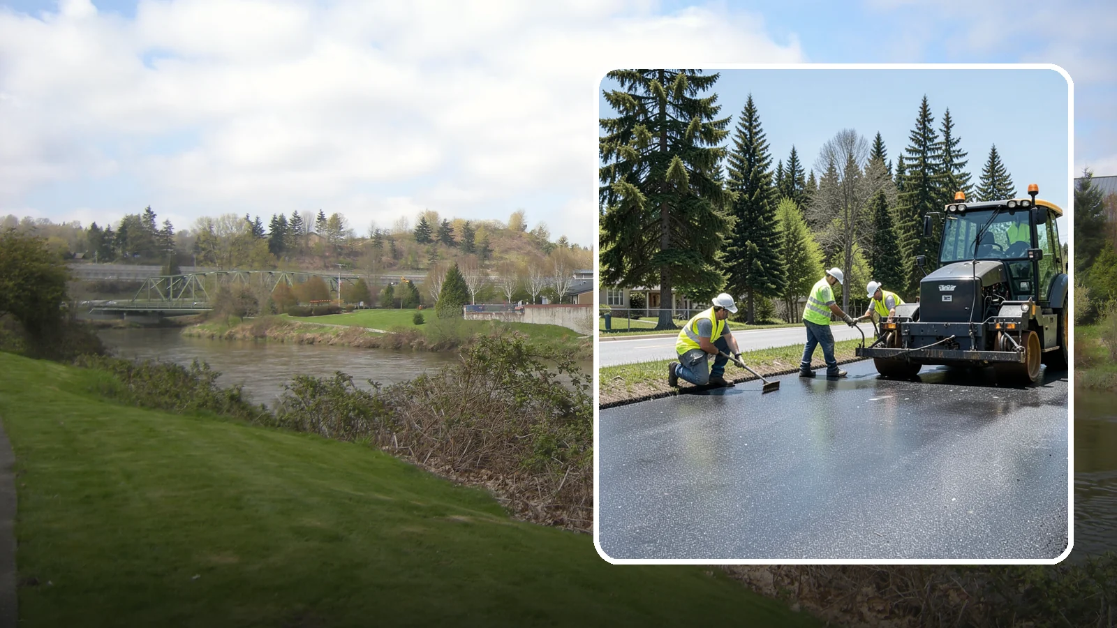 Sealcoating in Tukwila, King County, WA - Sealcoating that protects asphalt surfaces from oxidation, water intrusion, and UV wear.