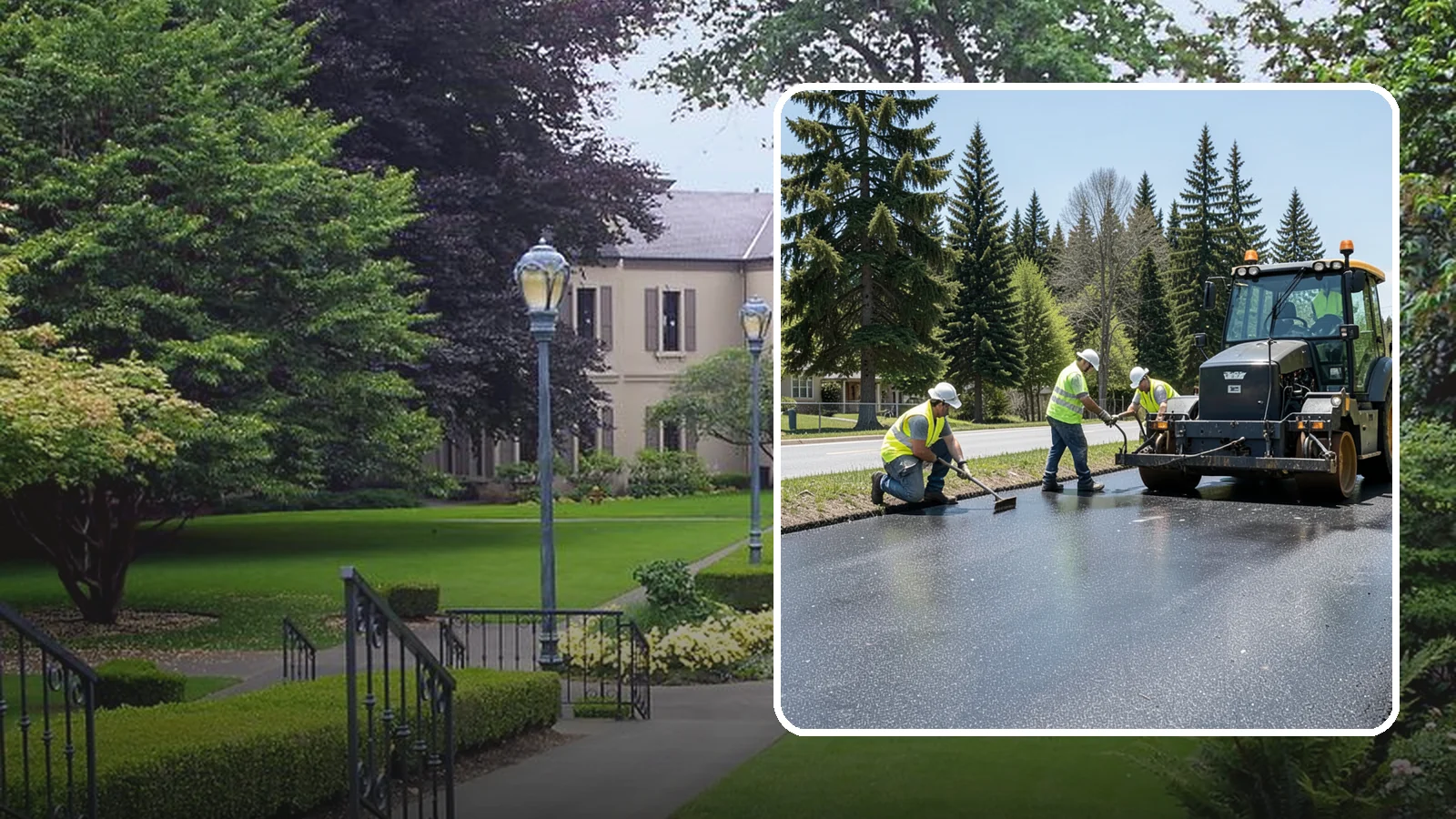 Sealcoating in Woodinville, King County, WA - Sealcoating that protects asphalt surfaces from oxidation, water intrusion, and UV wear.