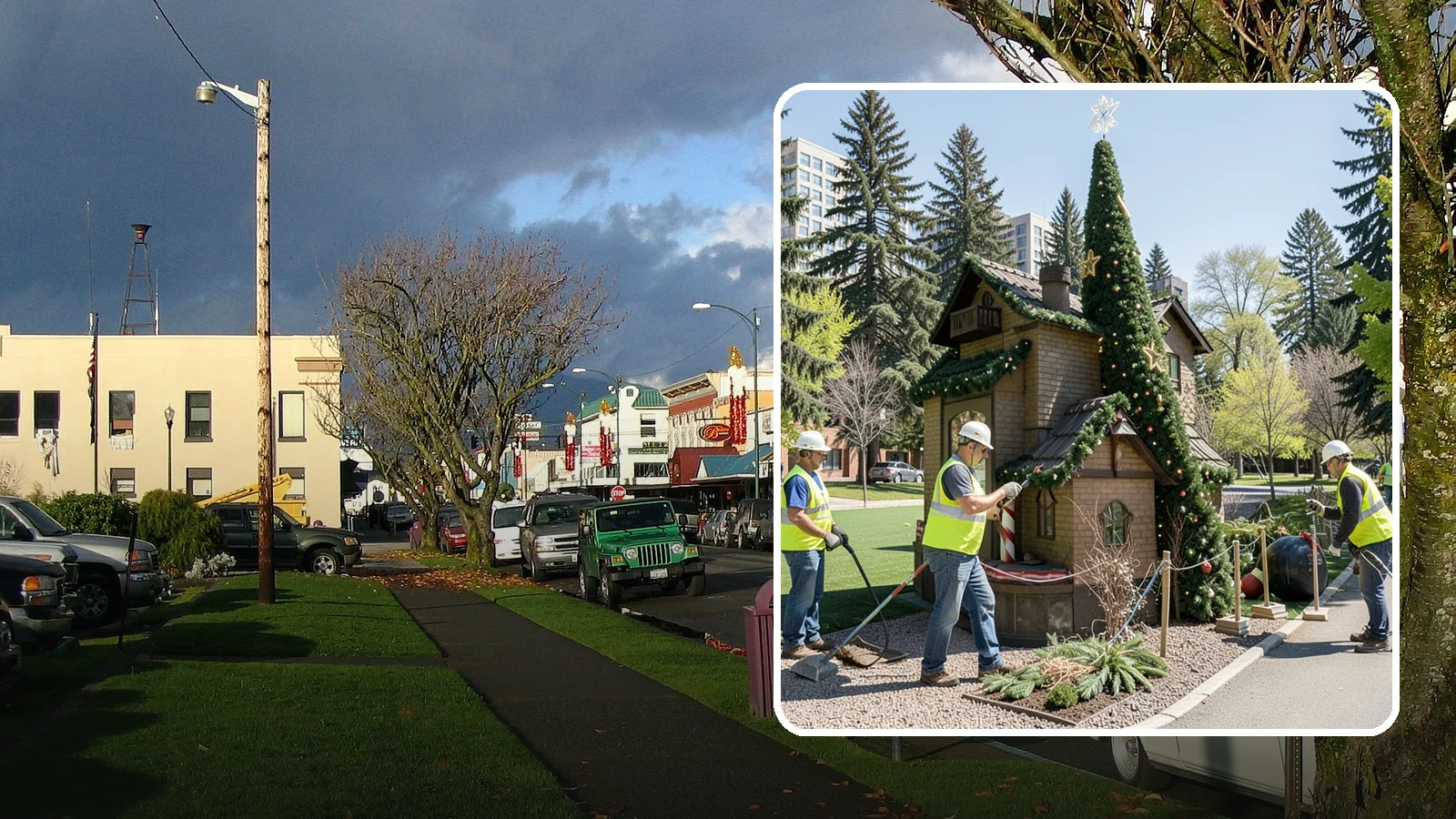 Seasonal Decorations in Arlington, Snohomish County, WA - Installation and removal of seasonal decorations that bring civic spaces to life throughout the year.